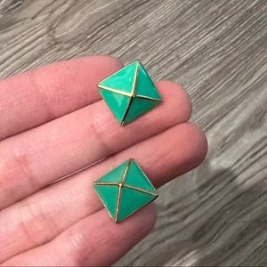 Kate Spade Green Resin Stud Earrings